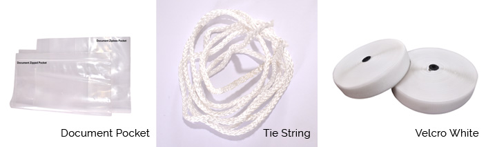 Velcro white, Documnet pocket